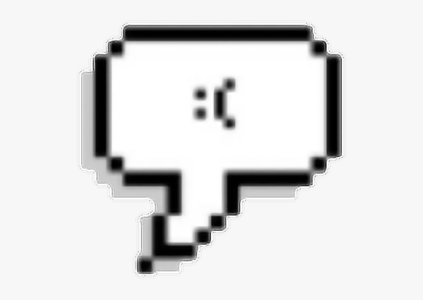 #pixel #pixels #sad #sadface #smilies #emoticon #emoji - Pixel Speech Bubble Ew, HD Png Download