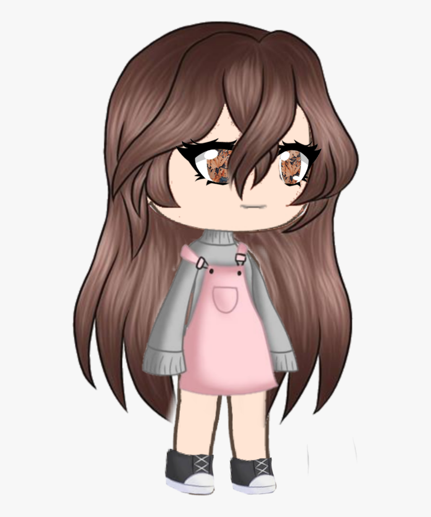 #chibi #chibis #brown #schürze #longhair - Cartoon, HD Png Download