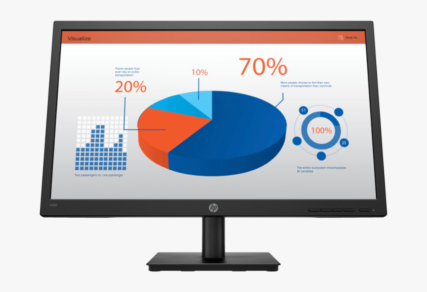 Hp V220 Monitor, HD Png Download