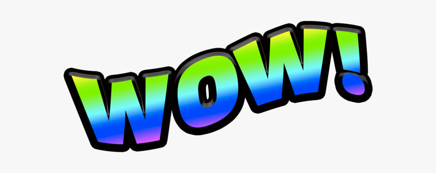 Wow Word Rainbow Transparent, HD Png Download