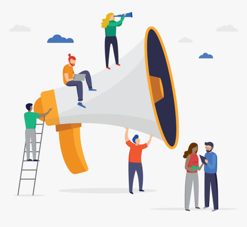 Megaphone - Refer A Friend Illustration, HD Png Download