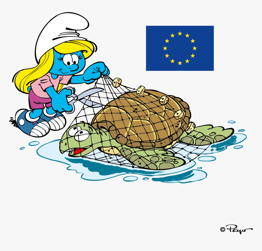 6 Smurfette Cuts Entangled Turtle Free, HD Png Download
