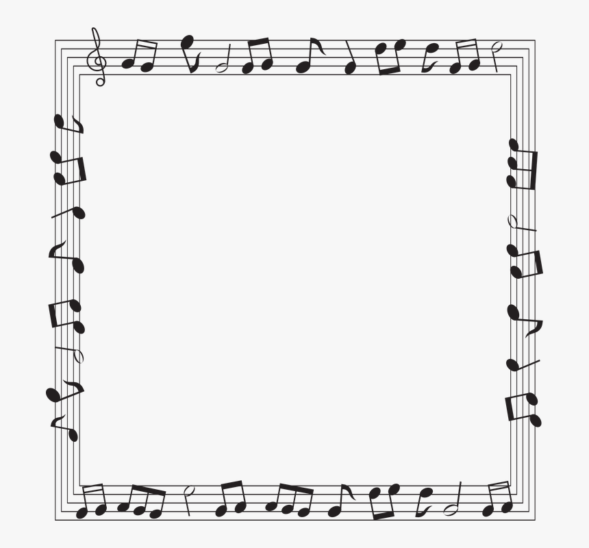 Music Notes Frame Clipart, HD Png Download , Transparent Png Image ...