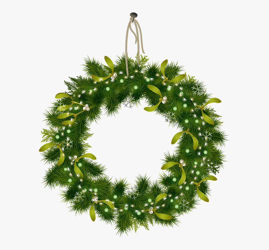 Transparent Clipart Christmas Wreath, HD Png Download