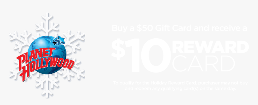 Planet Hollywood $10 Reward Card - Planet Hollywood, HD Png Download
