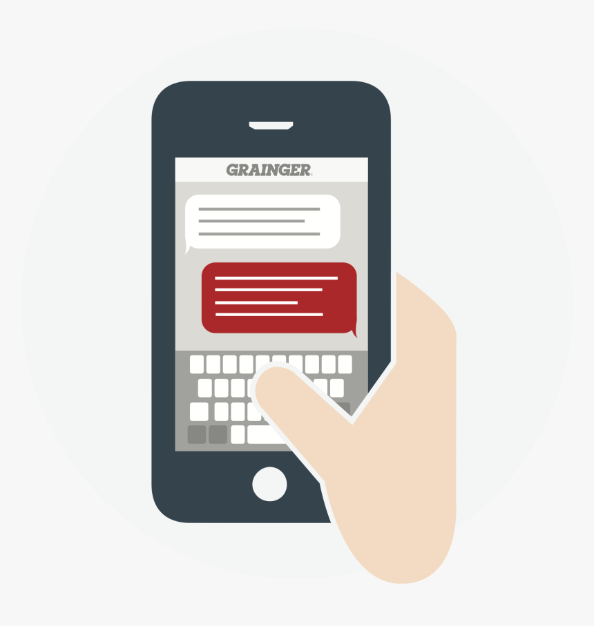 Grainger Mobile Chat With An Expert - Portable Communications Device, HD Png Download
