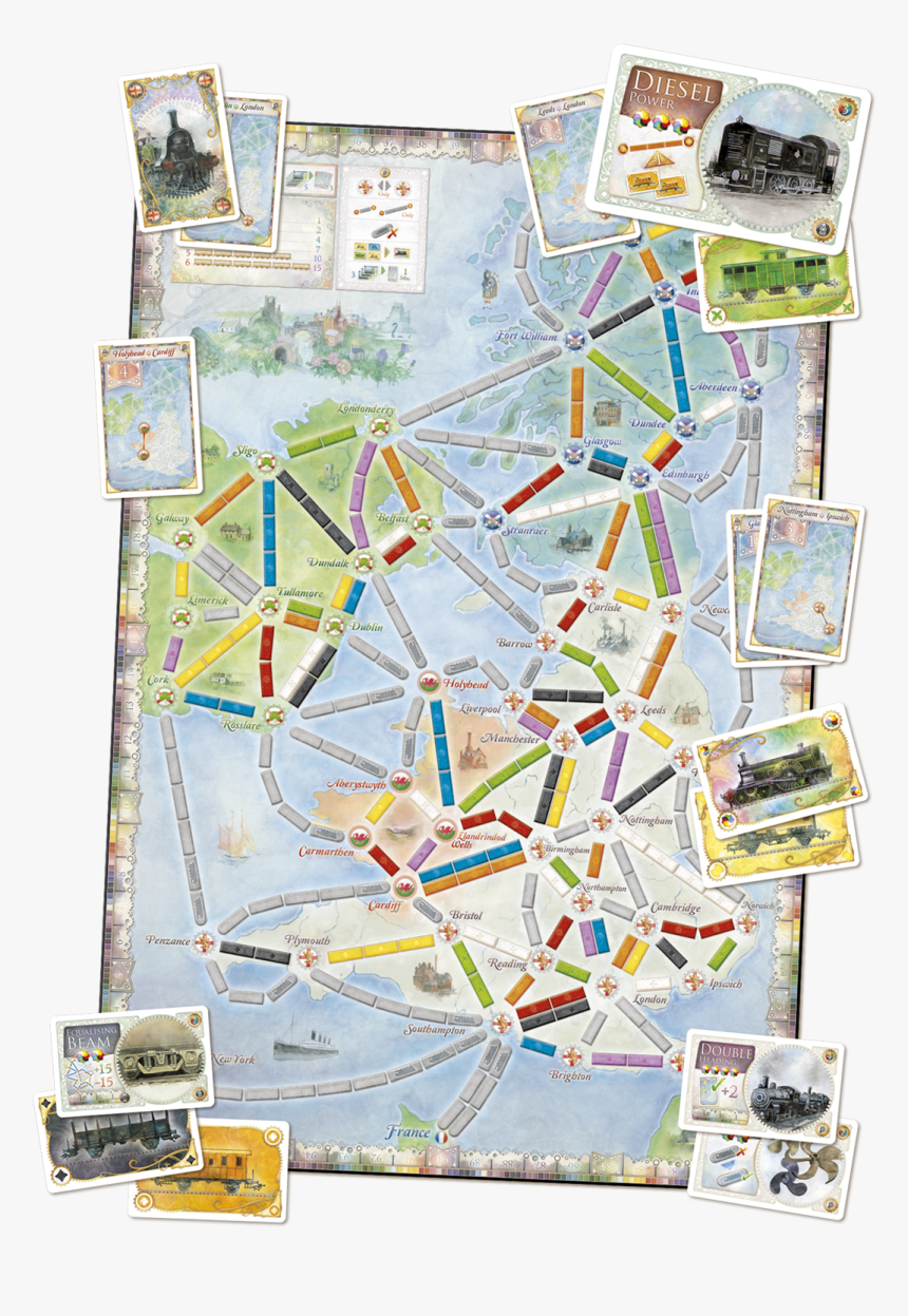 Ticket To Ride Map Collection 5 United Kingdom &, HD Png Download