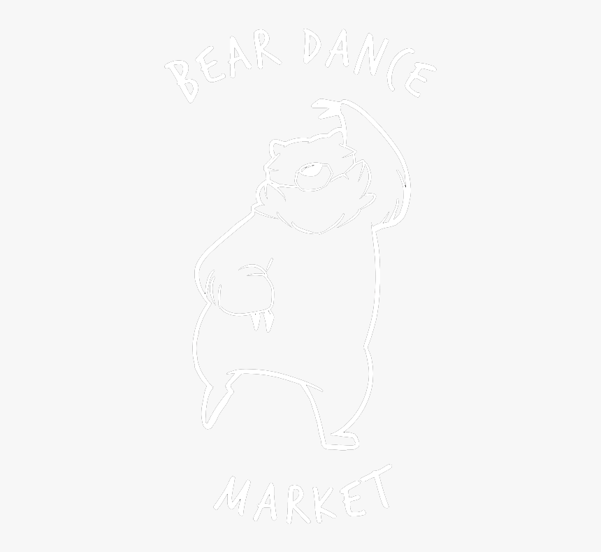 Bear Dance Logo Square Transparent White Outlines - Sketch, HD Png Download