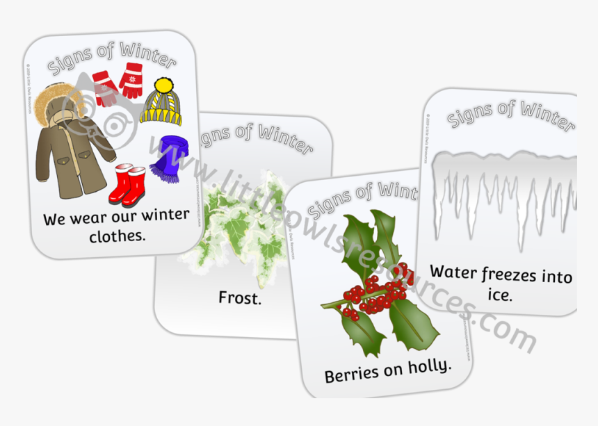Signs Of Winter Cards/posters, HD Png Download