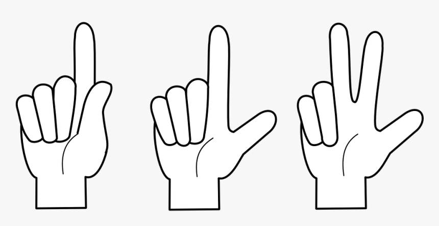 One Two Three Finger, HD Png Download