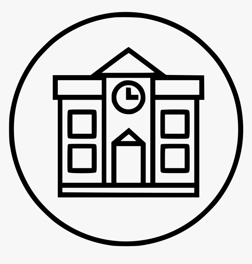 School Study Building Structure Architect Education - White School Icon Png, Transparent Png