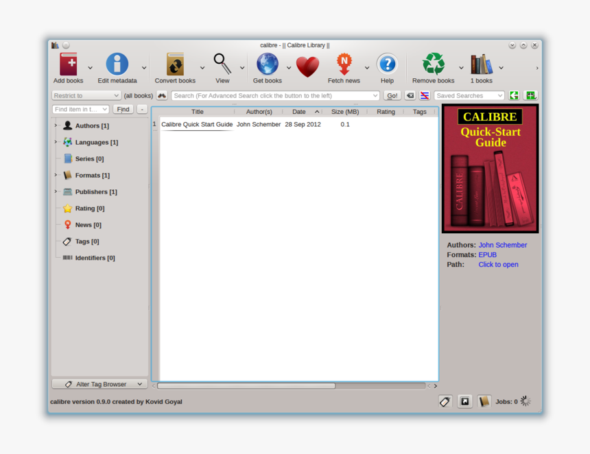 File - Calibre 0 - 9 - 0 Main Fedora - Calibre Fedora, HD Png Download