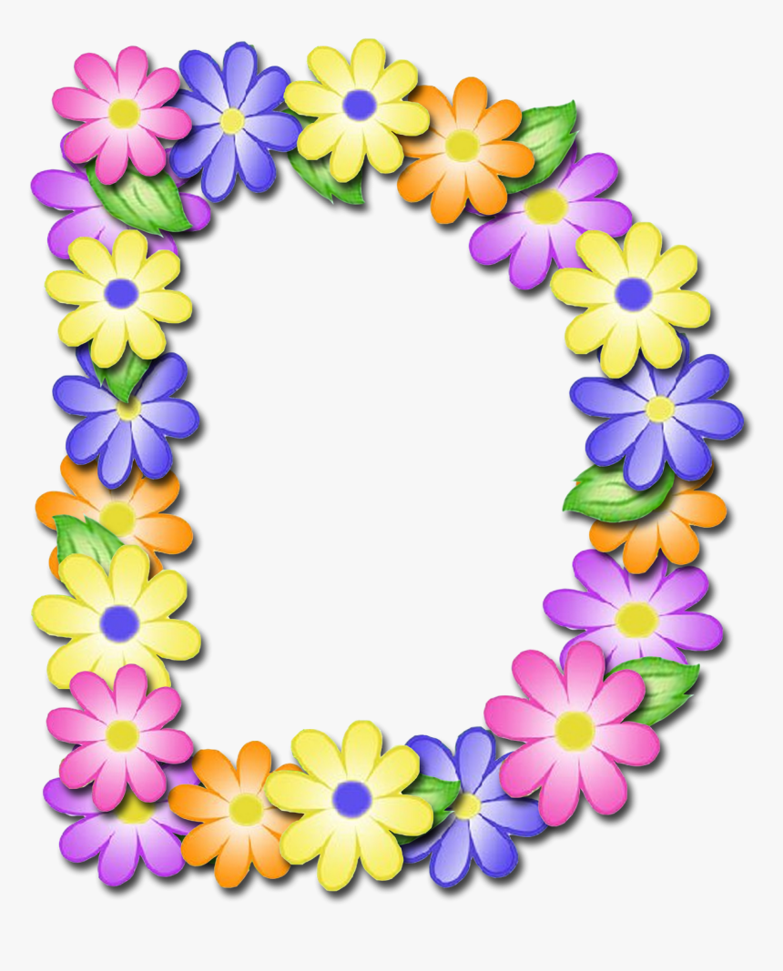 Letras Con Flores Alfabeto, HD Png Download