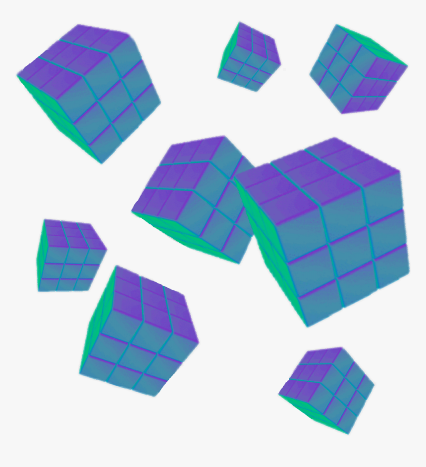 #ftestickers #rubicscube #vaporwave #aesthetic #holographic - Mechanical Puzzle, HD Png Download