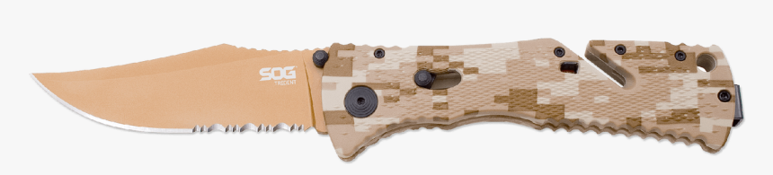 Clip Point, Copper Tini, Serrated - Sog Assisted Opening Knife Fde, HD Png Download