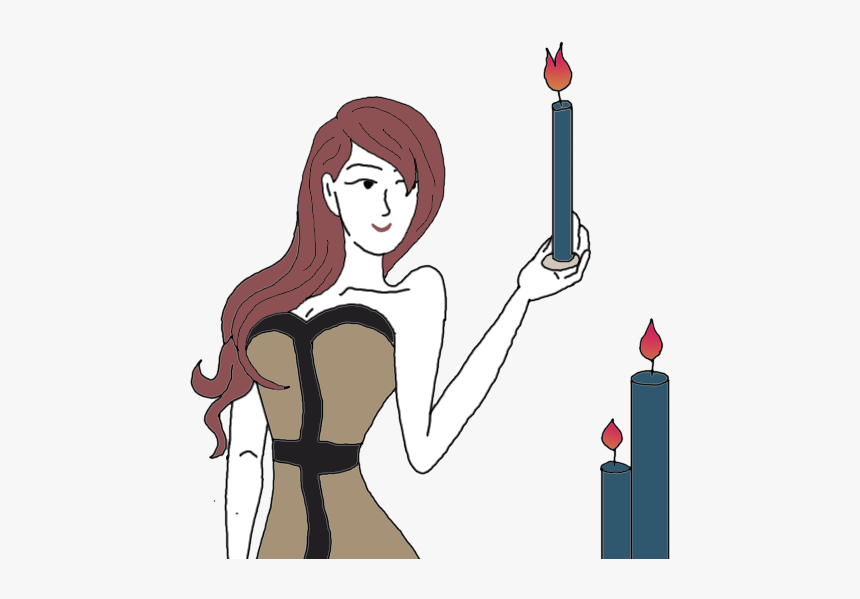 Candle Dream Dictionary - Person Holding Candle Drawing, HD Png Download