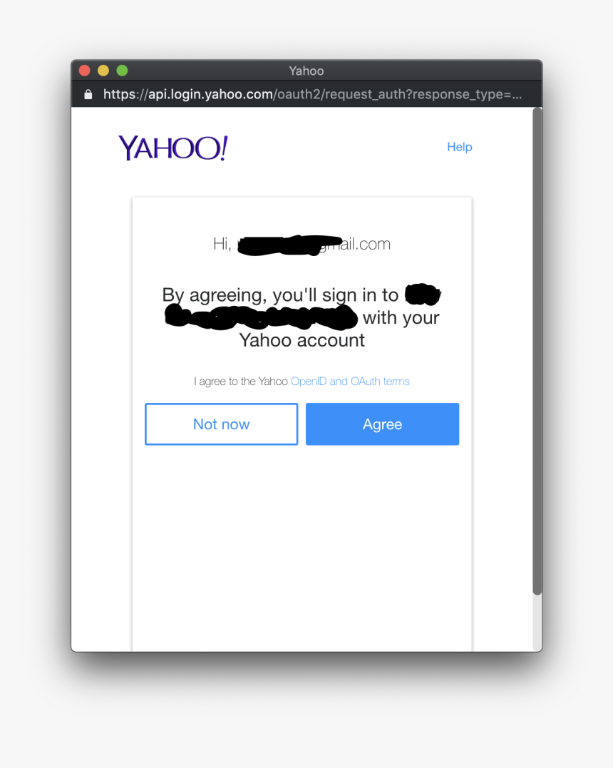 Screen Shot 2019 06 14 At 5 46 09 Am - Yahoo Sign In Request, HD Png Download