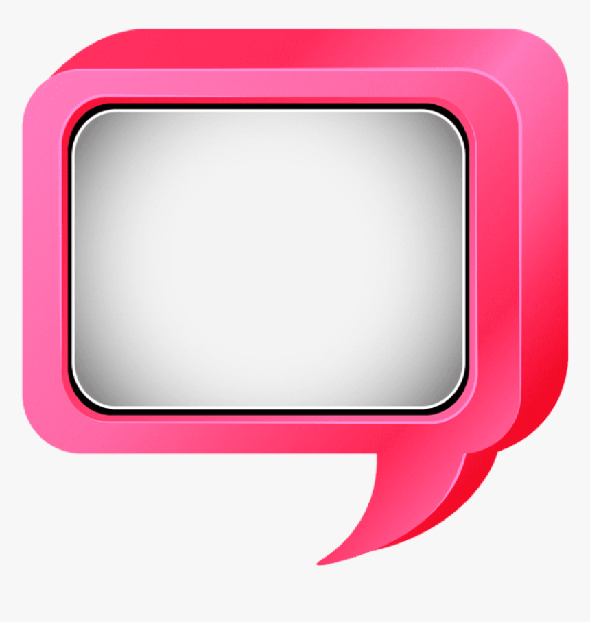 Free Png Download Bubble Speech Pink Png Clipart Png - Television Set, Transparent Png