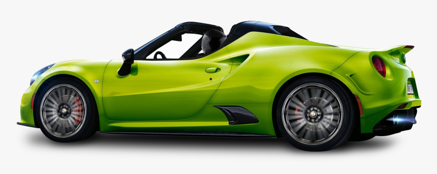 Alfa Romeo 4c Lime Car - Alfa Romeo 4c Lime Green, HD Png Download