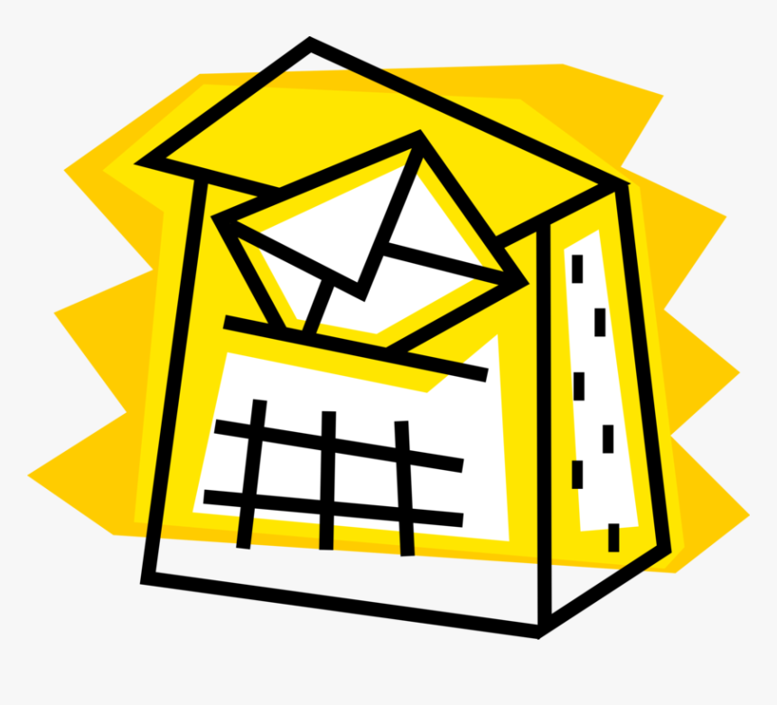 Letter Box Or Mailbox With Vector Image, HD Png Download