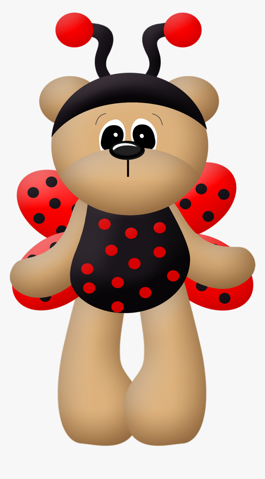 Mariquita Animada Con Osito, HD Png Download