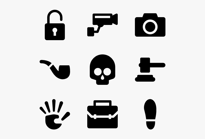 Crime Scene Set - Social Media Logo Vector Png, Transparent Png