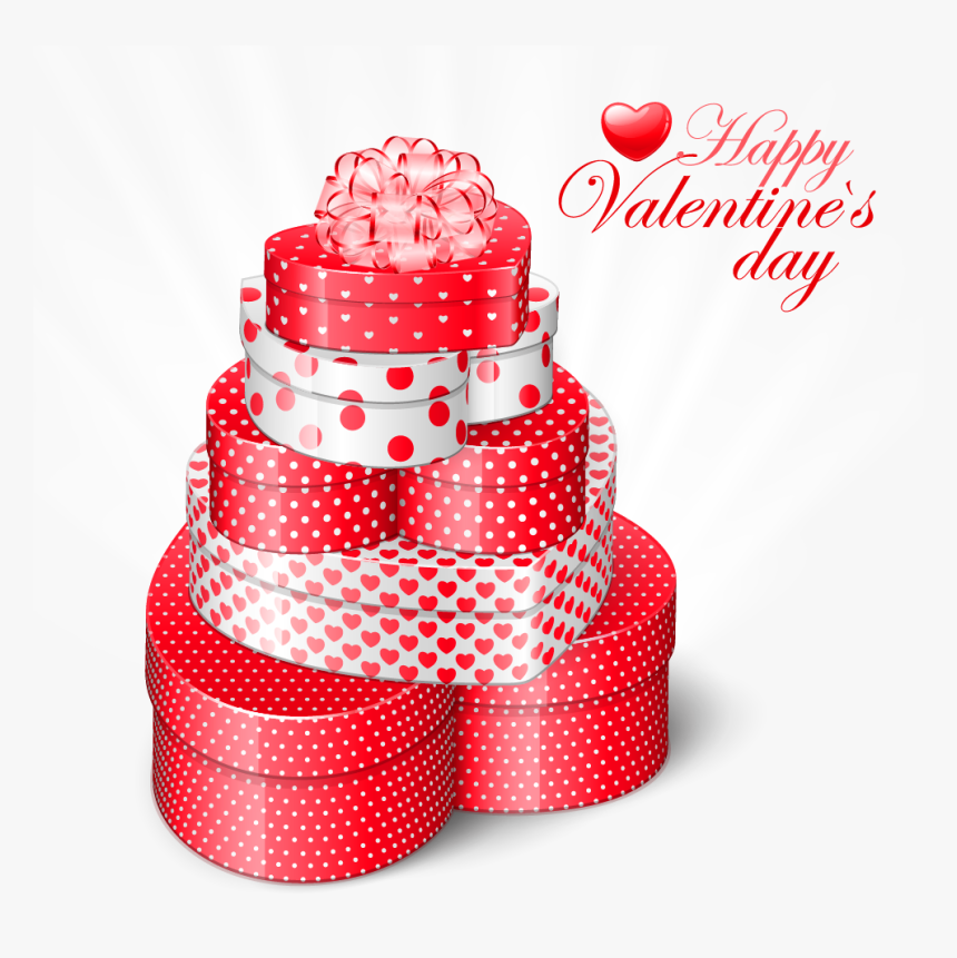 Heart Gift Boxes Png - Valentines Day Gifts Clipart, Transparent Png