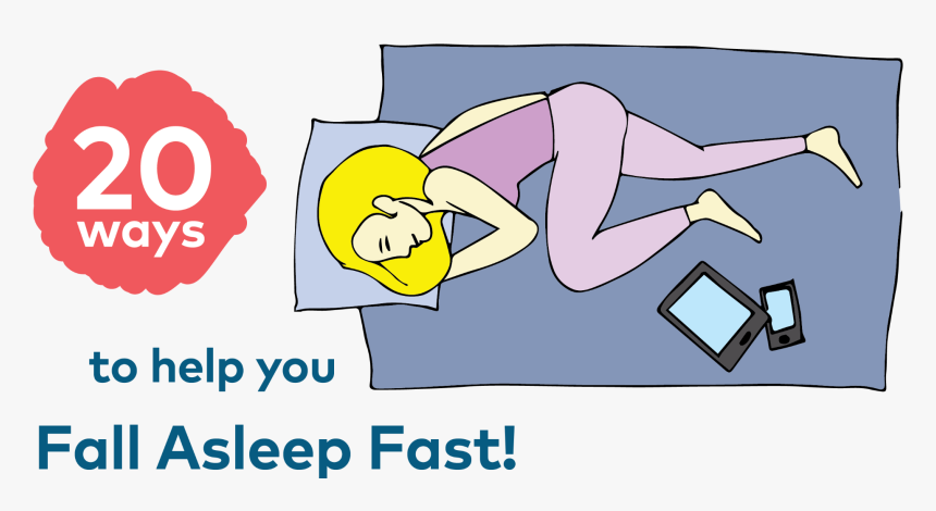 Top 20 Ways To Help You Fall Sleep Fast - Cartoon, HD Png Download