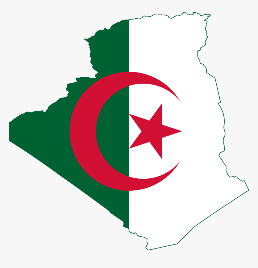 Algeria Flag And Map, HD Png Download