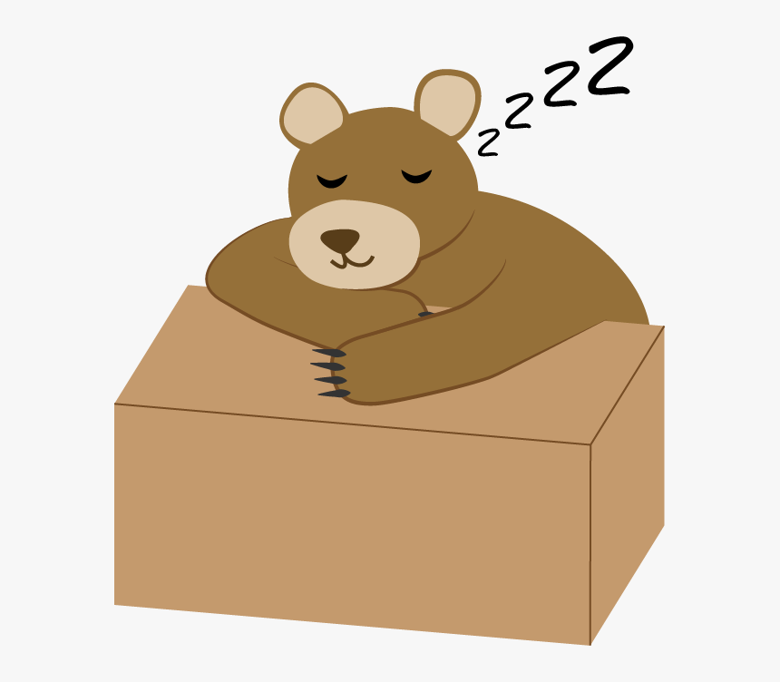 Sleepy Bear - Illustration, HD Png Download