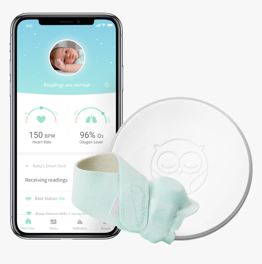 Baby Heart Rate Monitor Sock, HD Png Download