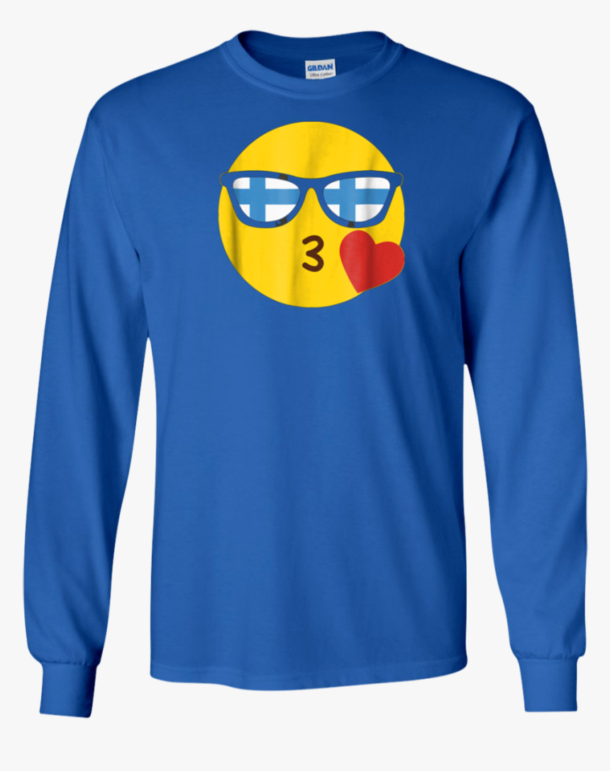 Emoji Finland T-shirt Finnish Flag Sunglasses Funny - T-shirt, HD Png Download