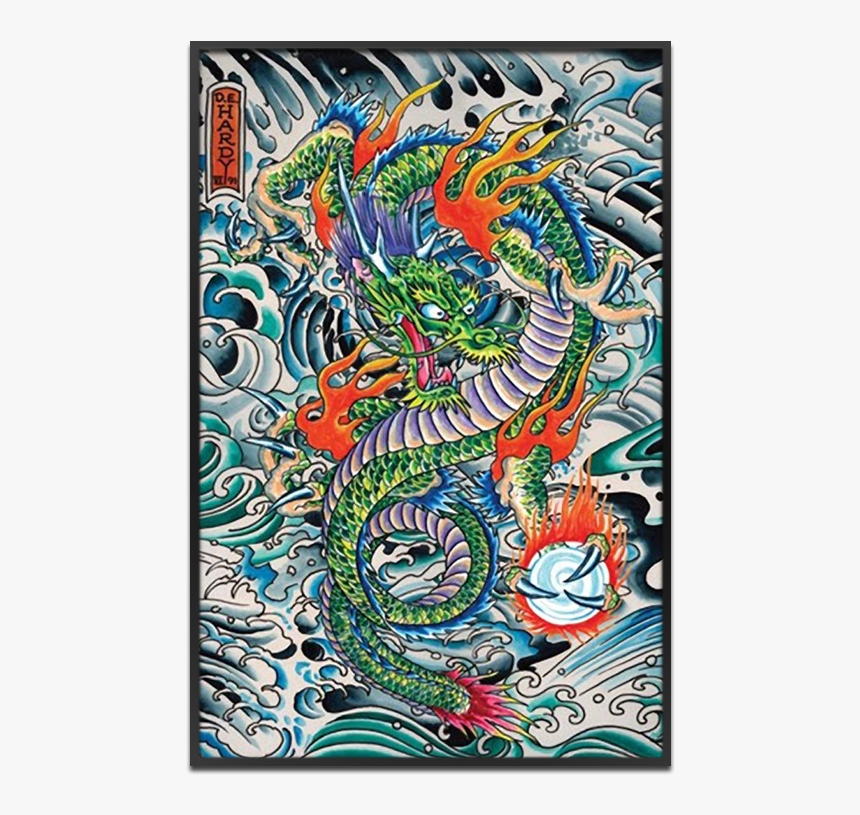 Sea Dragon - Ed Hardy Japanese Tattoos, HD Png Download