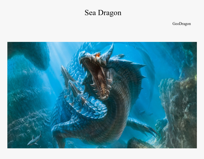Water Wyvern Monster Hunter, HD Png Download