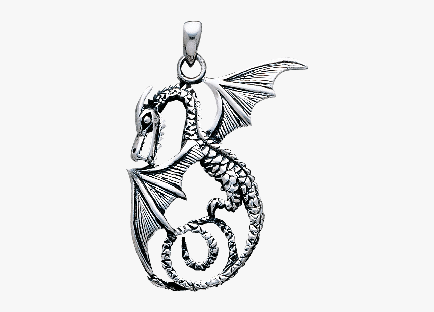 White Bronze Sea Dragon Pendant - Locket, HD Png Download