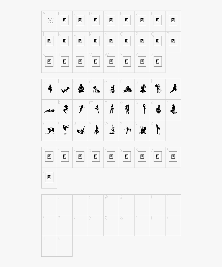 Character Map - Silouette, HD Png Download