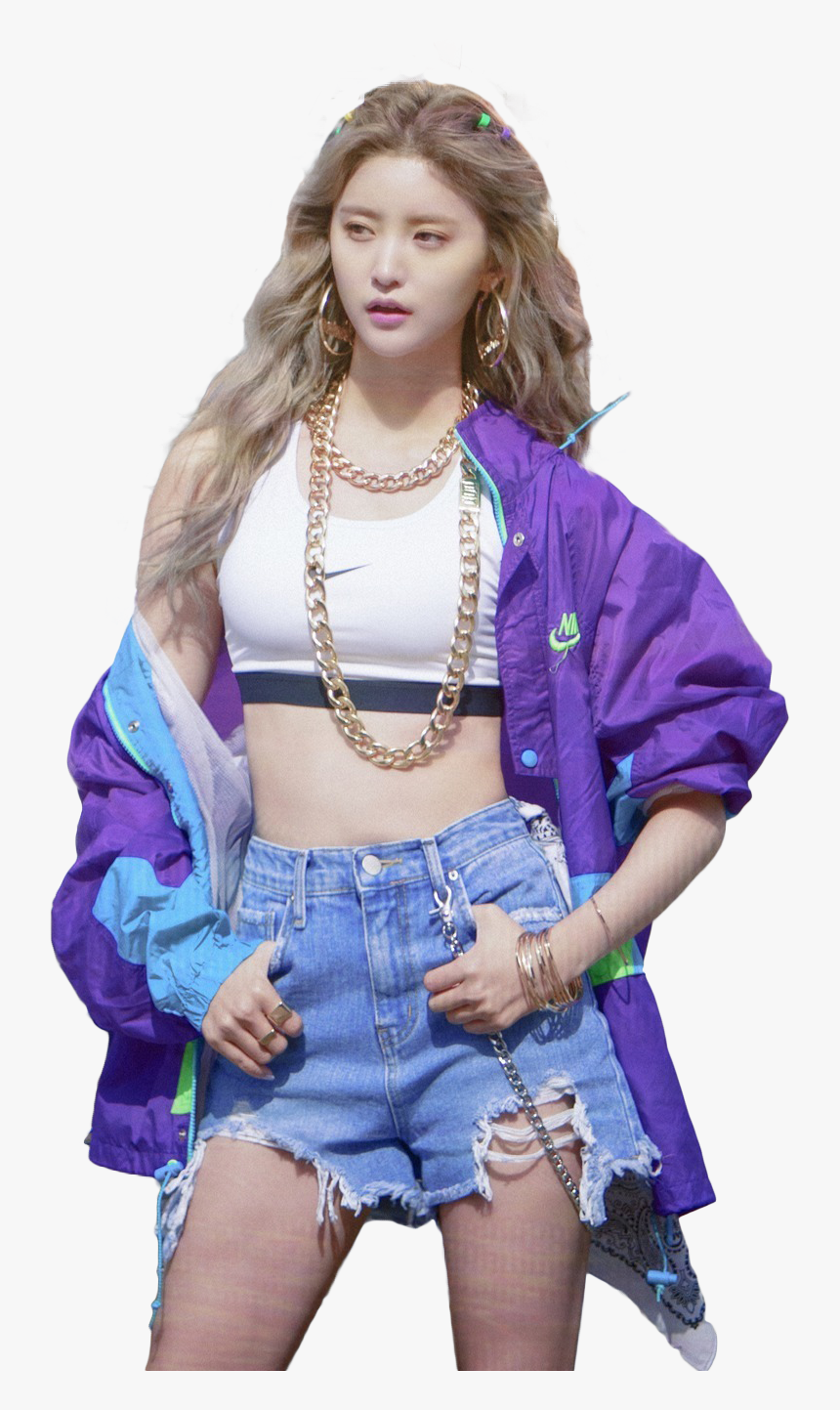 #jeonghwa #exid #png #kpop #korean #freetoedit - White Crop Top And Jacket, Transparent Png