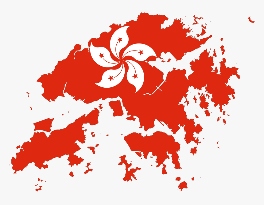 Hong Kong Flag Map, HD Png Download