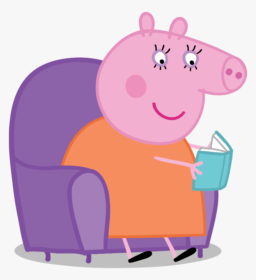Peppa Pig - Peppa Pig Reading A Book, HD Png Download