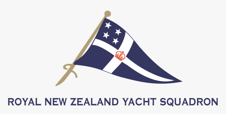 Rnzys Primary Logo Master White Behind Burgee - Royal New Zealand Yacht Squadron Logo, HD Png Download