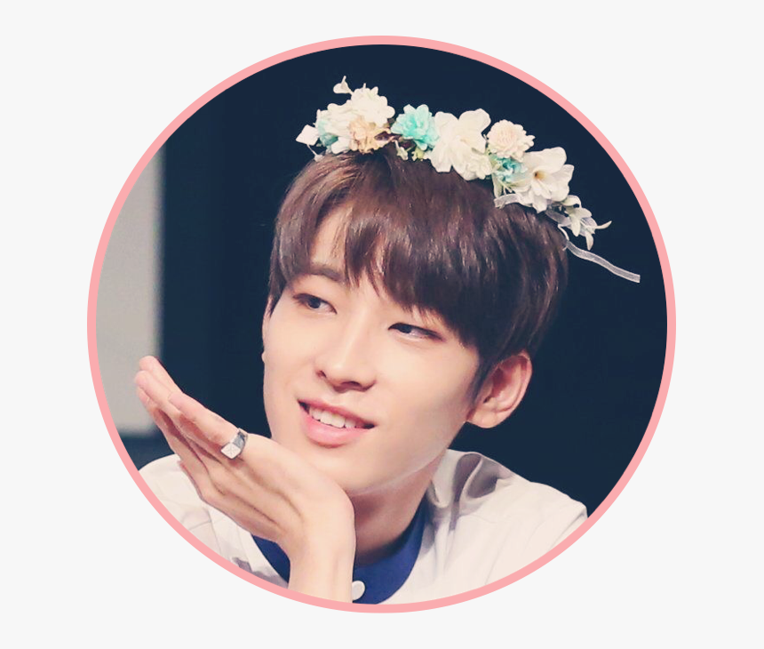 Wonwoo Svt Svtwonwoo Seventeen Flowercrown Freetoedit - Wonwoo With Flower Crown, HD Png Download