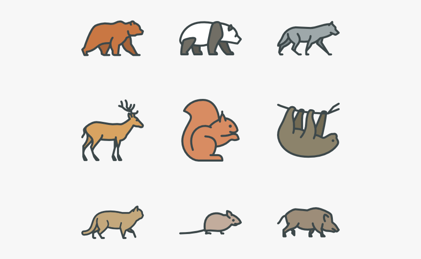 Forest Animals Icon, HD Png Download