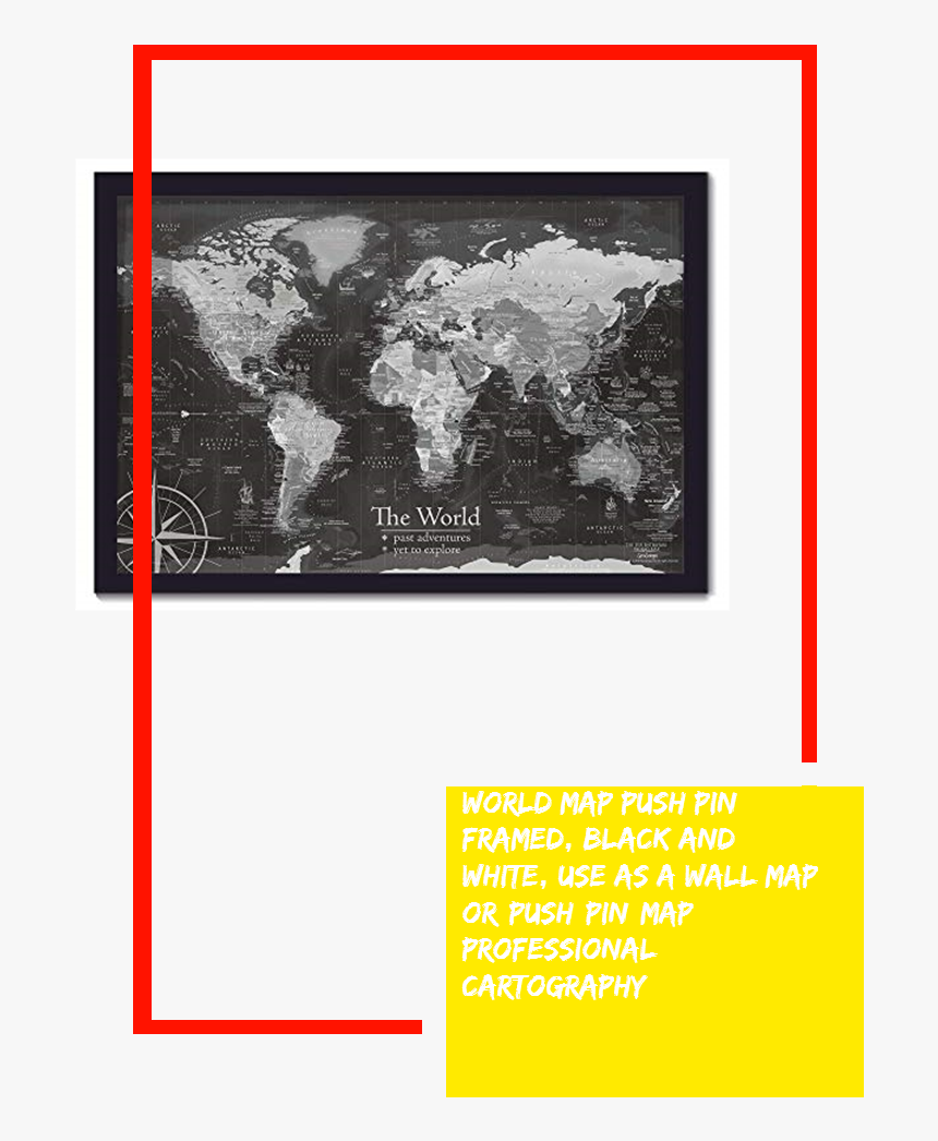 Push Pin Map World, HD Png Download