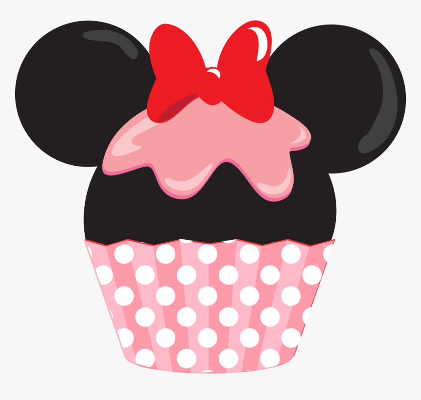 Clipart Clothes Minnie Mouse - Mickey Mouse Cupcake Clipart, HD Png Download