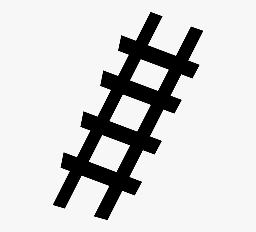 Vector Illustration Of Portable Rigid Step Ladder Or - Cross, HD Png Download
