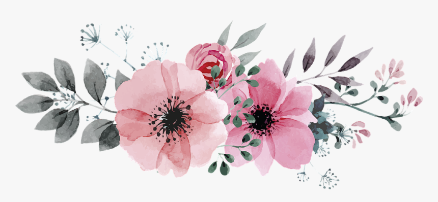Watercolor Flower Vector Png, Transparent Png