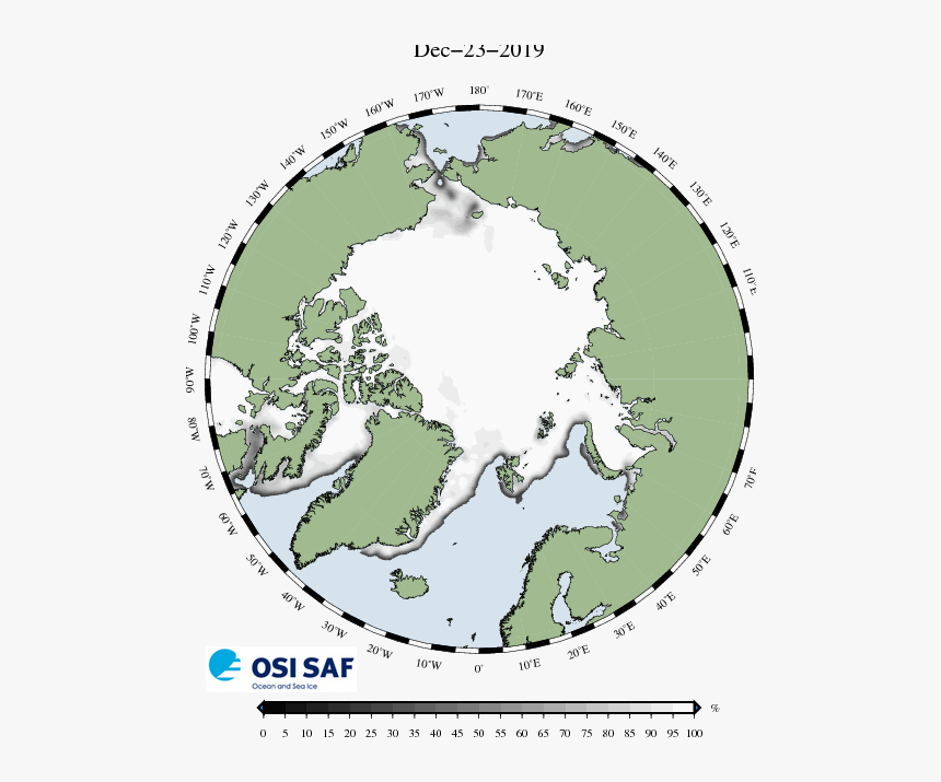 Map Of Ice Concentration For The Arctic Ocean - Arctic, HD Png Download