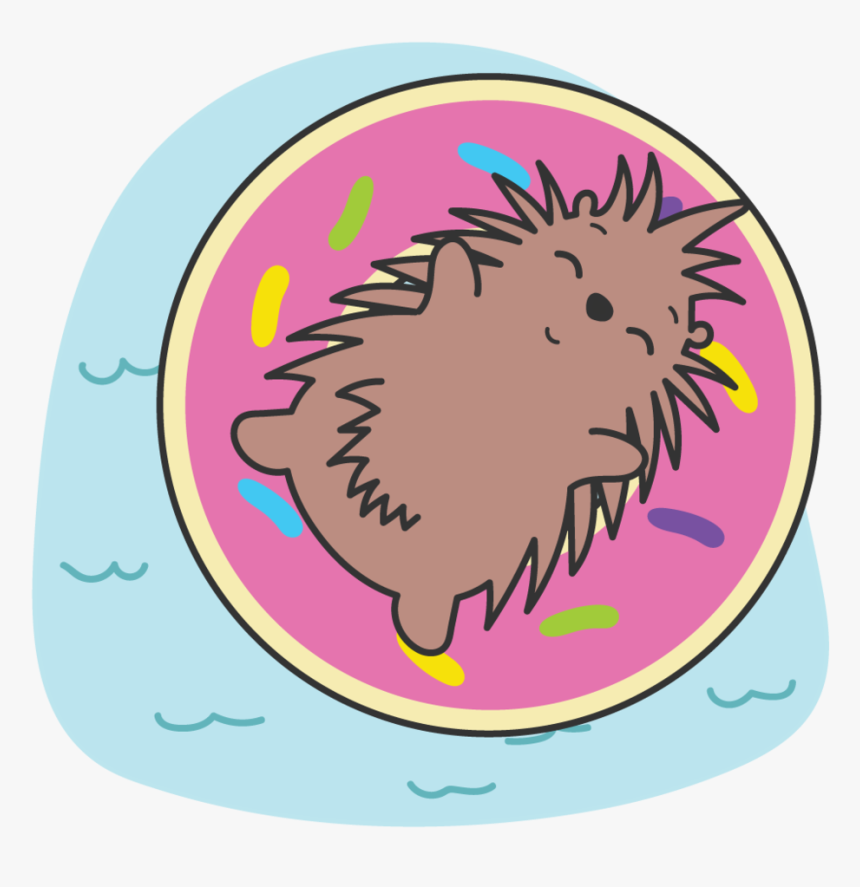 Porcupine-pooldonut, HD Png Download