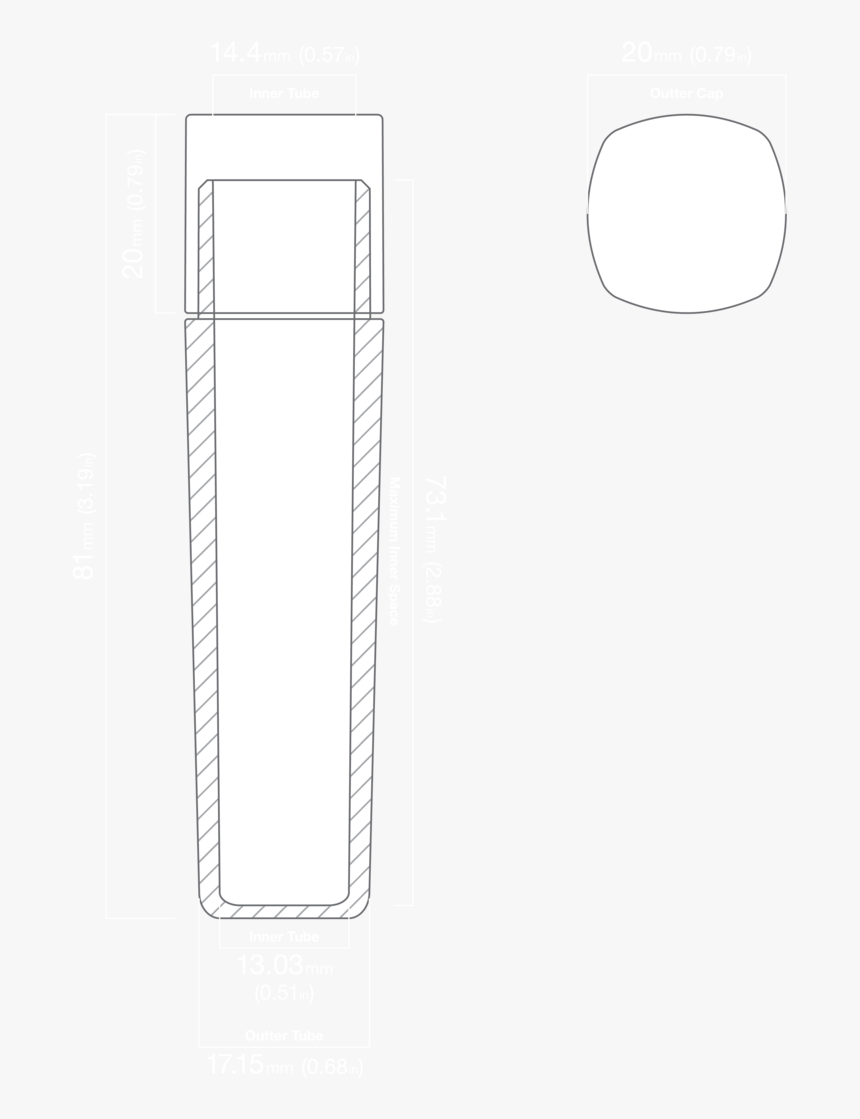 Tube 81 Meas - Monochrome, HD Png Download