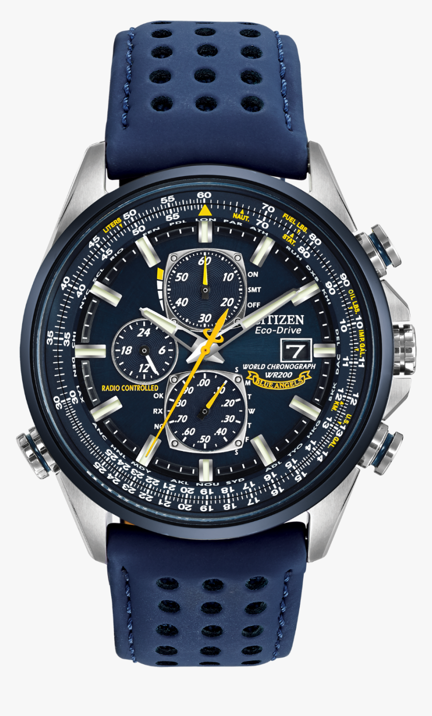 World Chronograph A-t Main View - Citizen Blue Angels, HD Png Download